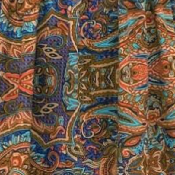 Boho Paisley Floral Print Off Shoulder Maxi Dress - Picture 9 of 9